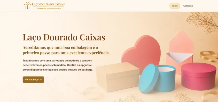Laço Dourado Caixas